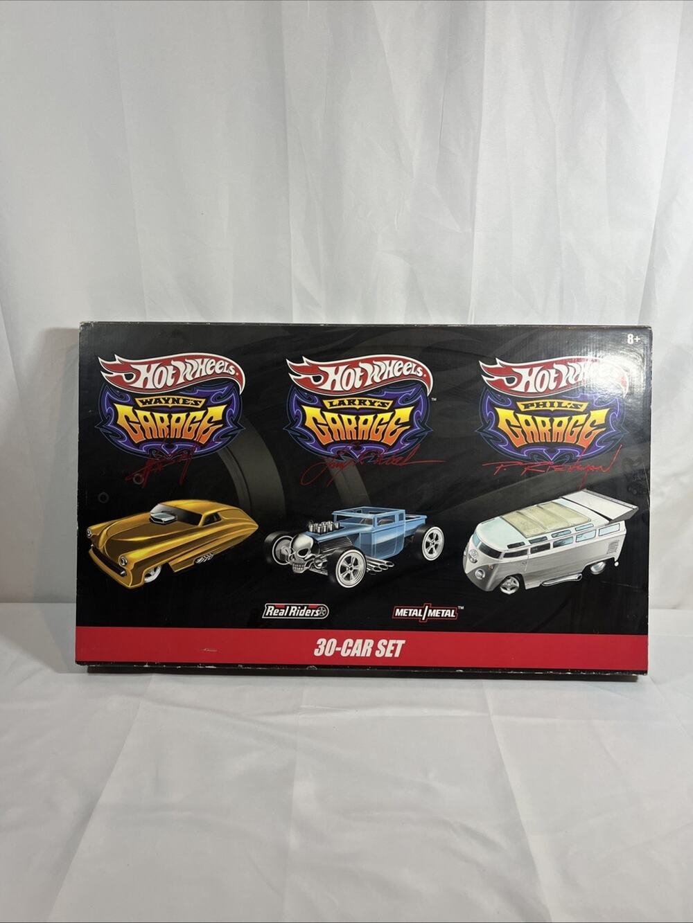 Hot Wheels Garage 30-Car Diecast Lot 1:64 Real Riders Metal/Metal Multicolor